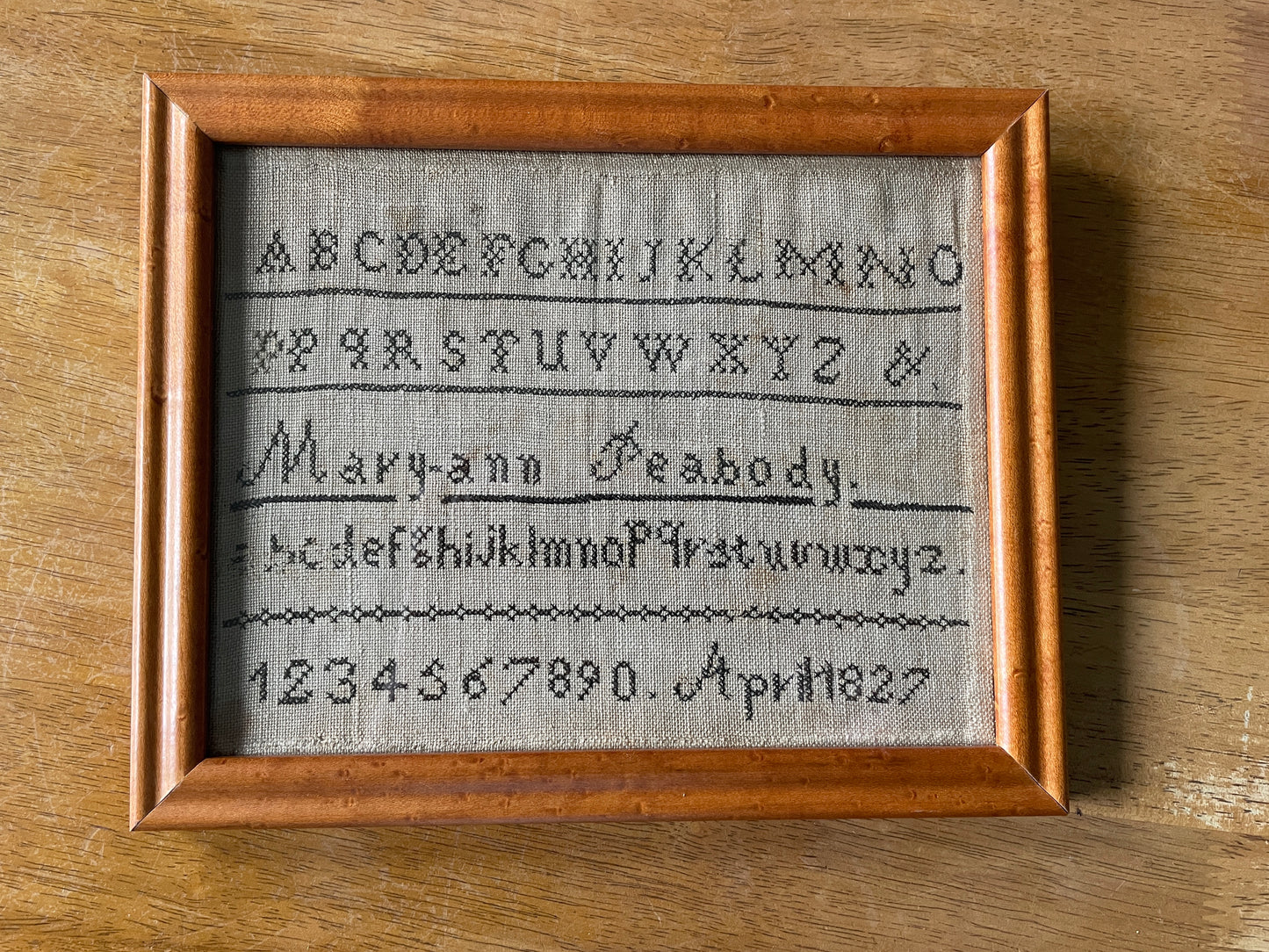 Antique Sampler Mary-ann Peabody 1827